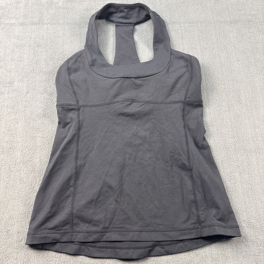 Lululemon Black Tank Top Size 8 Building Bra Women